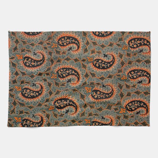 Oosters Perzisch Paisley Tapijt Theedoek (Horizontaal)