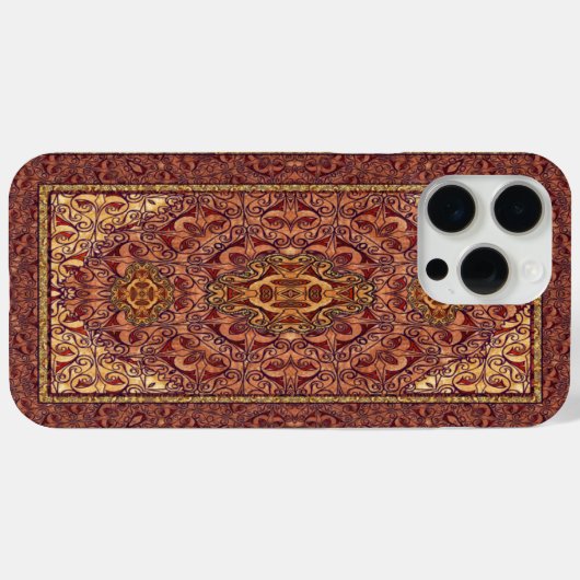 Oosters Perzisch rood goud Case-Mate iPhone Case (Achterkant (horizontaal))