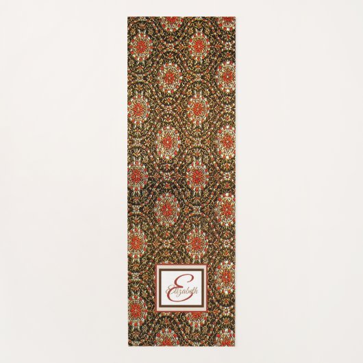 Oosters, Perzisch Tapijt Monogram - Gepersonalisee Yogamat (Voorkant)
