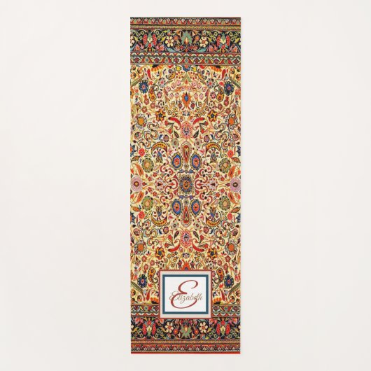 Oosters Perzisch Tapijt Monogram - Gepersonaliseer Yogamat (Voorkant)
