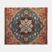 Oosters Perzisch tapijt sneeuwvlok Fleece Deken (Voorkant (Horizontaal))