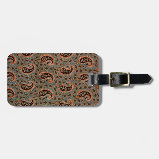 Oosters Perzisch, Turks Paisley Patroon Bagagelabel (Voorkant horizontaal)