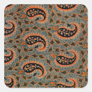 Oosters Perzisch, Turks Paisley Patroon Vierkante Sticker
