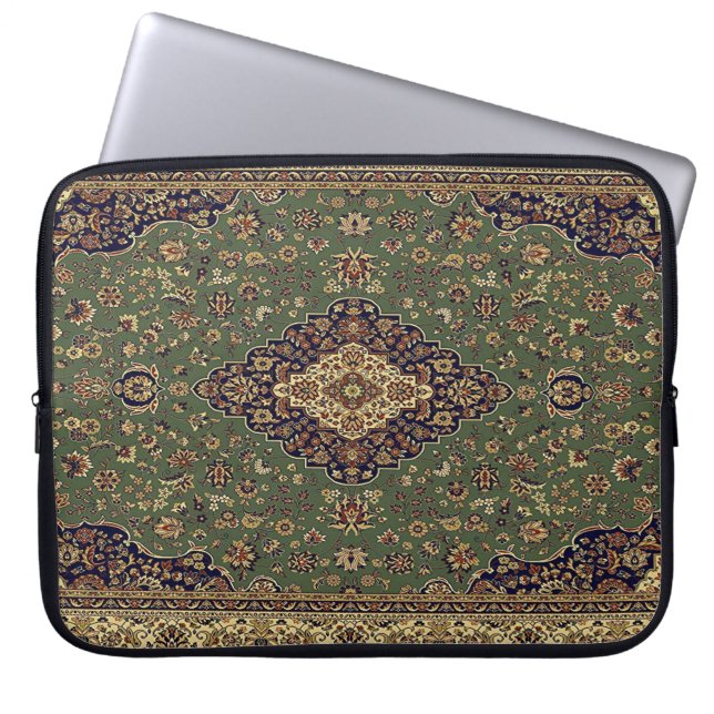 Oosters Perzisch Turks Tapijt Laptop Sleeve (Voorkant)