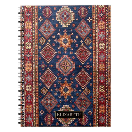 Oosters Perzisch Turks Tapijt Patroon, Lijst Notitieboek (Voorkant)