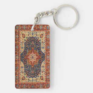 Oosters Perzisch Turks Tapijt Patroon Sleutelhanger