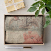  Oosters Pioen Bloemen, Chinoiserie Art Tissuepapier (Geschenk)