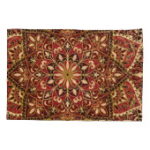 Oosters rood:  bloementapijt kussensloop (Achterkant)