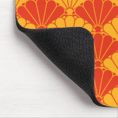 Oosters Rood Geel Kiku Chrysanthemum Mon Patroon Muismat (Hoek)