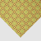 Oosters rood geel Ottomaans Turks tulpenpatroon Tissuepapier (Detail)