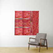 OOSTERS Rood Gouden Patroon - Tapestry Wandkleed (In Situ (horizontaal))