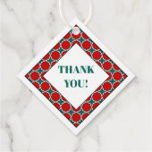 Oosters rood groen Arabisch Egypte geometrisch pat Bedankjes Labels (Achterkant)