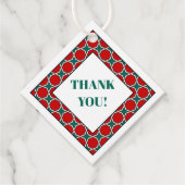 Oosters rood groen Arabisch Egypte geometrisch pat Bedankjes Labels (Voorkant)