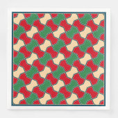 Oosters rood groen boog Stropdas geometrisch patro Servet (Voorkant)