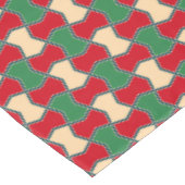 Oosters rood groen boog Stropdas geometrisch patro Tafelkleed (Gekanteld)