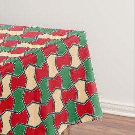 Oosters rood groen boog Stropdas geometrisch patro Tafelkleed