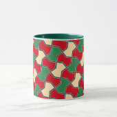 Oosters Rood Groen Bow Stropdas Geometrische Vecto Mok (Midden)