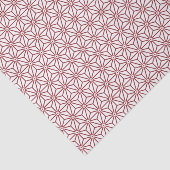 Oosters rood Shinshu Asanoha Japan Patroon Tissuepapier (Detail)