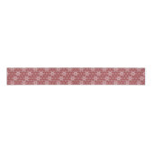 Oosters rood Shinshu Star Asanoha Japan Patroon Grosgrain Lint (Voorkant)