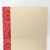 OOSTERS rood turquoise patroon - Uitnodiging Kaart (Binnenzijde eerst)