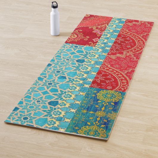 OOSTERS rood turquoise patroon - Yoga Mat (In situ)