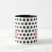 Oosters Roze Grijs Drie Ganzen Japan Mon Art Mok (Midden)