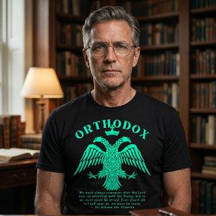 Oosters-Russisch-orthodox christelijk adelaarsgesc T-shirt