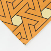 Oosters Sinaasappel Beige Driehoek Spiralen Egypti Fleece Deken (Hoek)