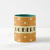 Oosters Sinaasappel Beige Triple Spiral Arab Patte Mok (Midden)