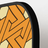 Oosters Sinaasappel Beige Triple Spiral Arab Patte Pickleball Paddle (Links Detail)