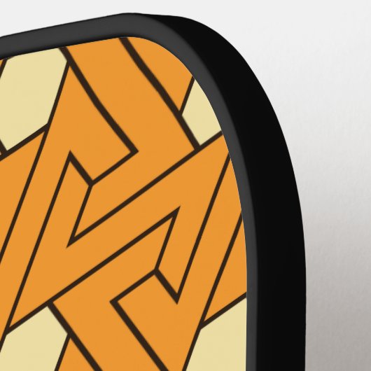 Oosters Sinaasappel Beige Triple Spiral Arab Patte Pickleball Paddle (Links Detail)