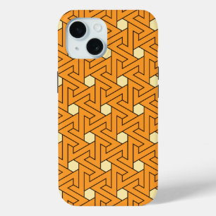 Oosters Sinaasappel Beige Triskelion Egyptisch Pat iPhone 15 Case