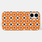 Oosters Sinaasappel Wit Rood Katazome bloemenpatro Case-Mate iPhone Case (Achterkant (horizontaal))