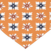 Oosters Sinaasappel Wit Rood Katazome bloemenpatro Tafelkleed (Gekanteld)