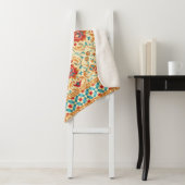 Oosters tapijt, bloemensierpatroon. sherpa deken (In situ)