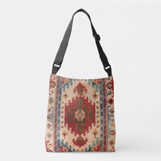 Oosters Tapijt Kleed Crossbody Tas (Voorkant)