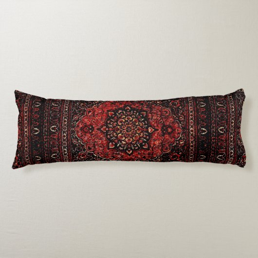 Oosters tapijt look in roos getint veld lichaamskussen (Voorkant)
