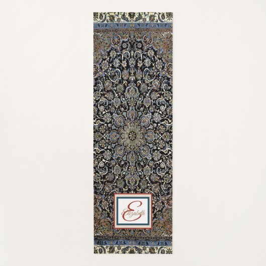 Oosters Tapijt Monogram- Gepersonaliseerd Yogamat (Voorkant)