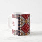 Oosters Turks Patroon Rode Mok met Tulpen (Voorkant links)