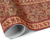 Oosters Turks Pers Tapijt Rood Cadeaupapier (Rol Hoek)