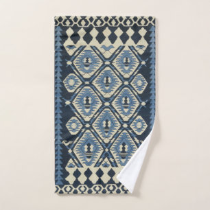 Oosters Turkse Perzische Tapijt Blauw Bad Handdoek