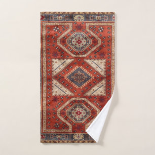 Oosters Turkse Perzische Tapijt Rood Bad Handdoek