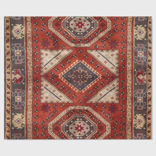 Oosters Turkse Perzische Tapijt Rood Cadeaupapier (Vlak)