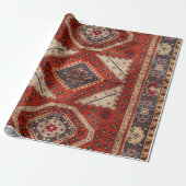 Oosters Turkse Perzische Tapijt Rood Cadeaupapier (Uitgerold)