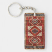 Oosters Turkse Perzische Tapijt Rood Sleutelhanger (Voorkant)