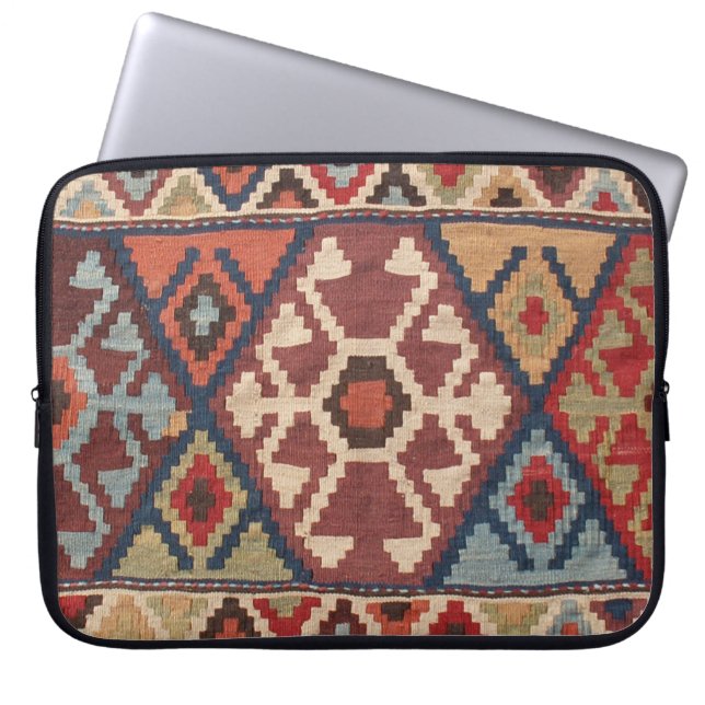 Oosters Turkse Tapijt Laptop Sleeve (Voorkant)