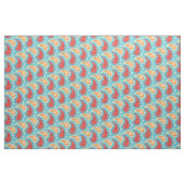 Oosters Turquoise Oranje Perzisch Paisley Patroon Stof (Yard (91,4 cm))