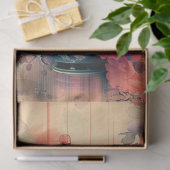 Oosters  Vaas & Bloemen Japans Tissuepapier (Geschenk)