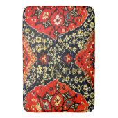 Oosters vloerkleed in blauw&sinaasappel badmat (Voorkant Verticaal)