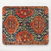 Oosters vloerkleed in blauw & sinaasappel muismat (Voorkant)